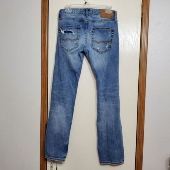 American Eagle Outfitters Mens 28 X 32 Core Flex Slim Straight Distressed Jeans - Picture 3 of 5